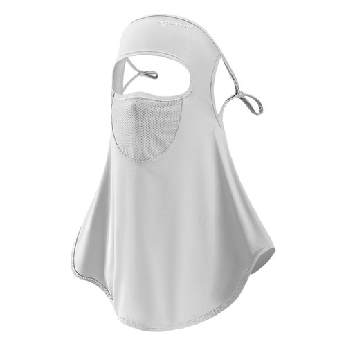 Sunscreen mask for women, summer, full face, outdoor anti-UV sunshade, breathable, extended neck gaiter, ice silk veil, face kini