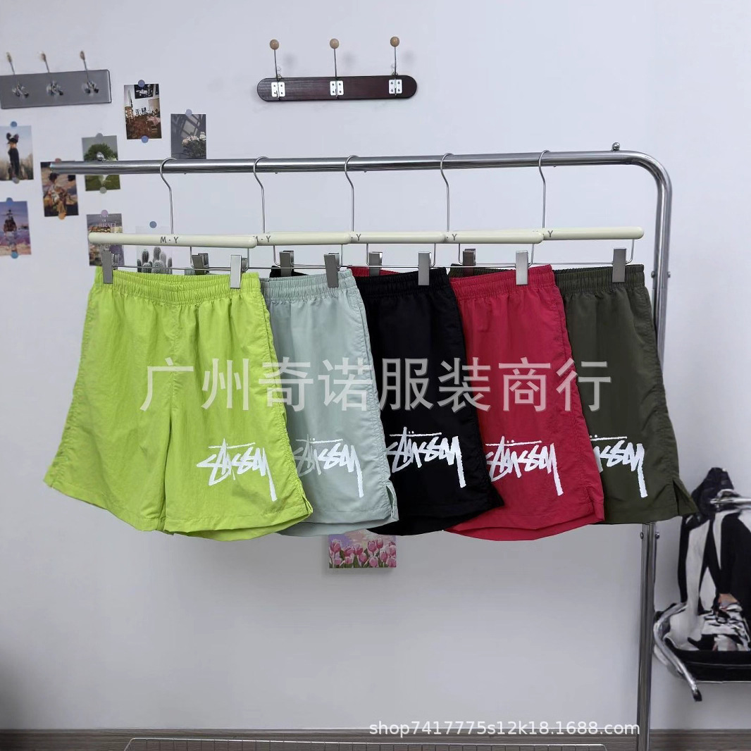 一件代发跨境勾子联名梭织尼龙短裤宽松日常休闲穿搭百搭