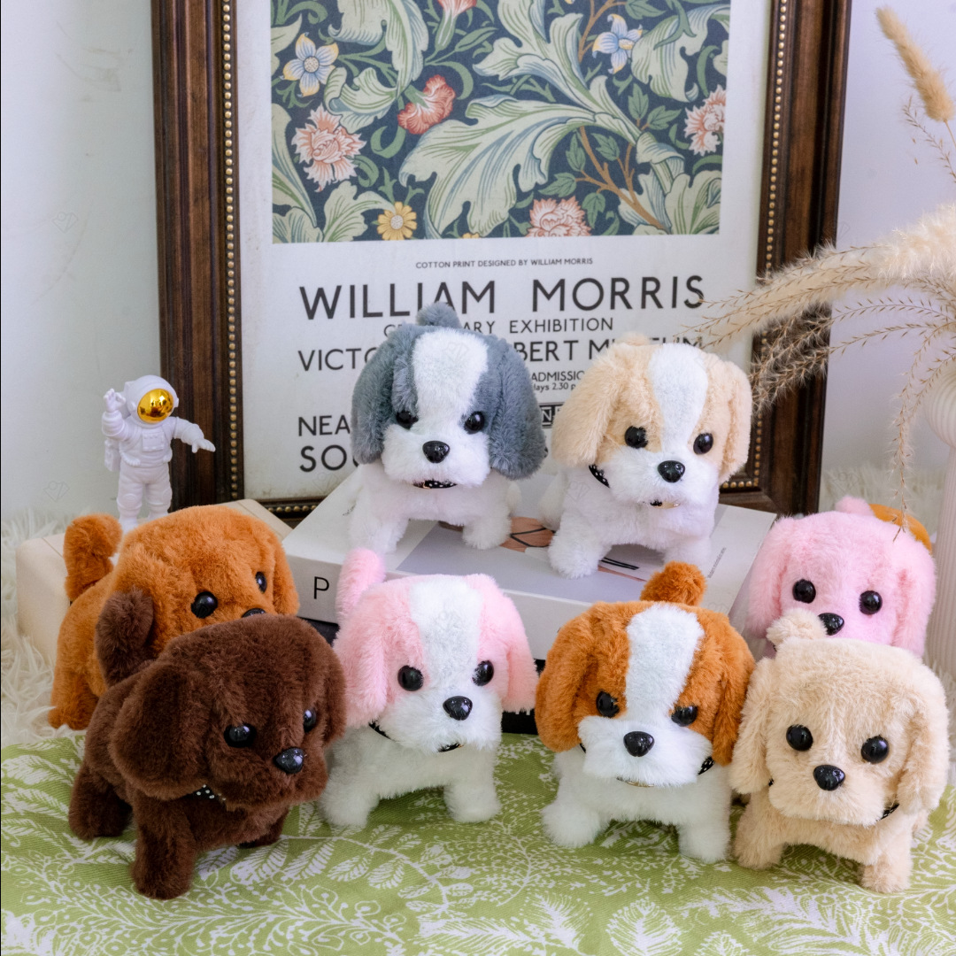 Perro de Peluche Eléctrico de Plástico, Acompañamiento Emocional, para Niños