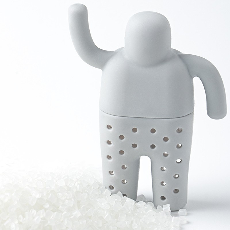 Partición de té villano de silicona Gris