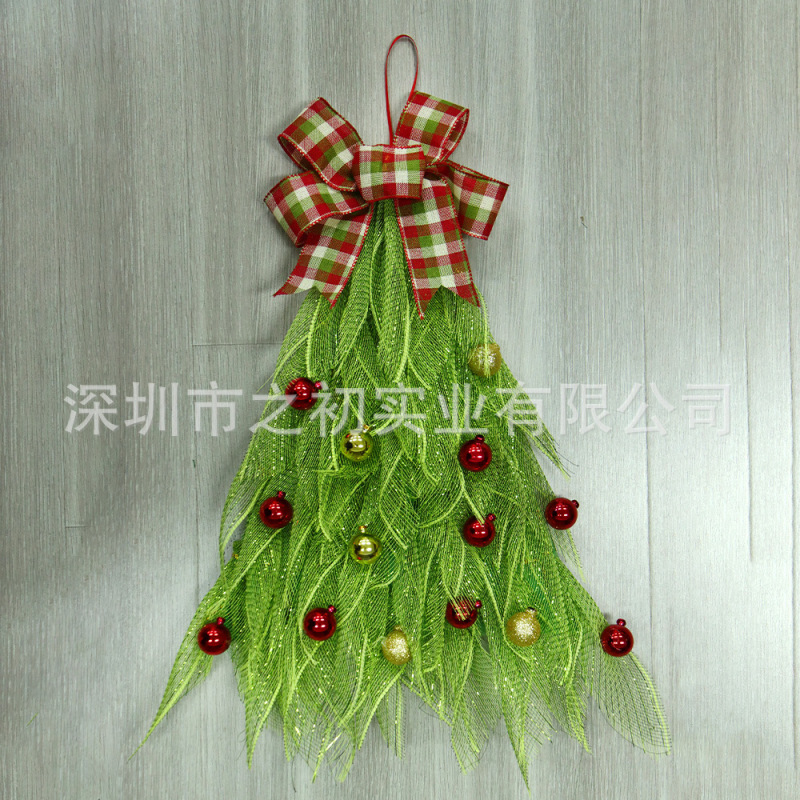 クリスマスツリーWreathシミュレーションクリスマスツリー手作り花輪クリスマスドアのショーウインドー装飾道具|undefined