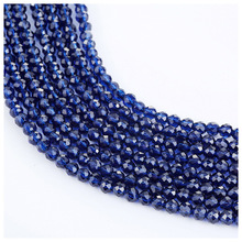 硬面拋光藍寶石墨蘭尖晶石半成品串珠配飾長鏈diy水晶珠子批發