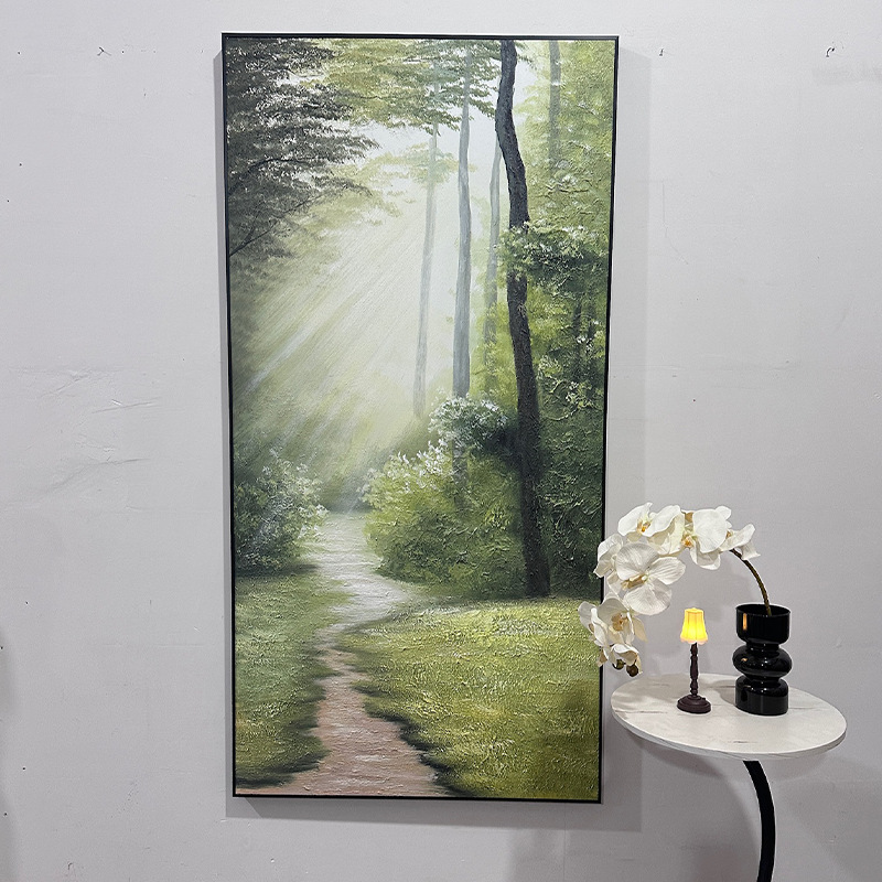 Custom Wizard of Oz Forest Path Pure Hand-painted Oil Painting Texture Painting Living Room Dining Room Hanging Painting Modern Decorative Painting