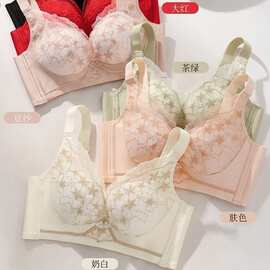 婷婷343#新款抗菌杯36-42薄C杯内衣聚拢调整四排扣文胸尾货批发特