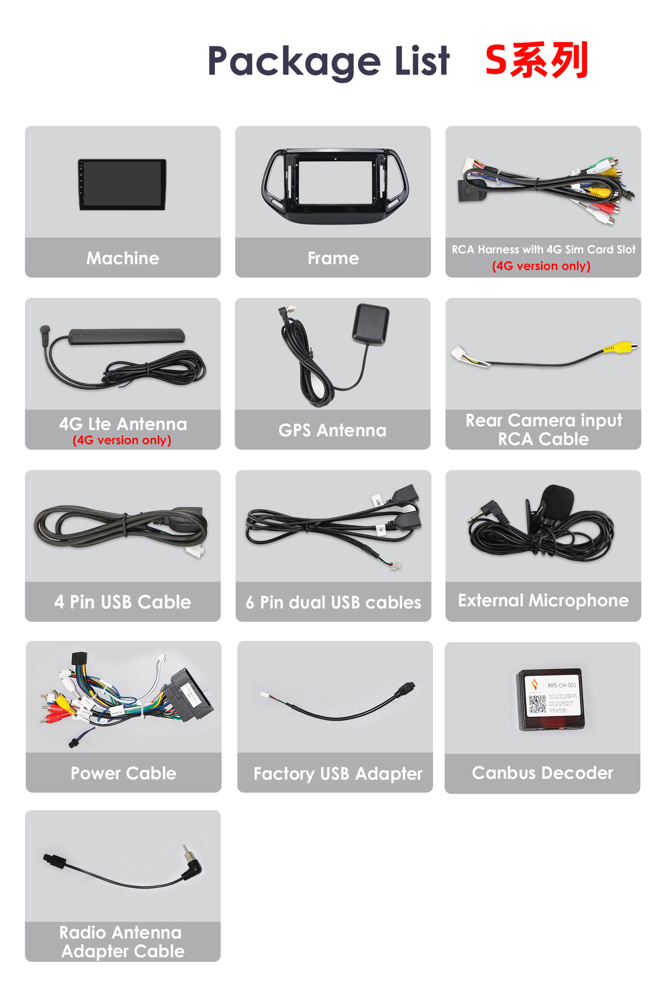 Suitable for Jeep Compass 17-20 Navigation System, In-Car Smart Android Large-Screen Reversing Image Gps All-In-One Device