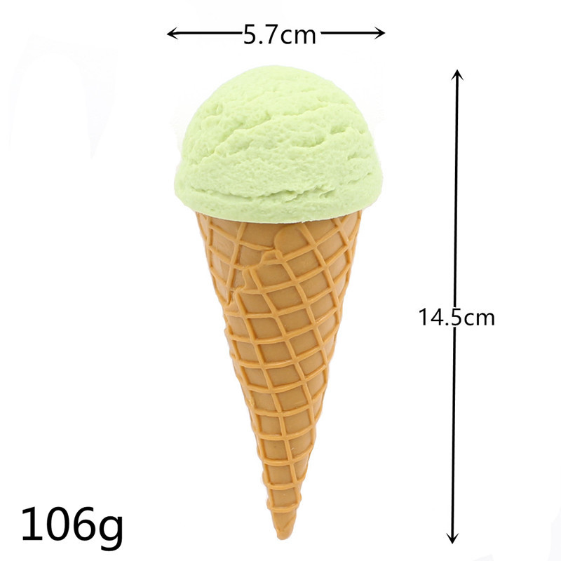 PVC simulación bebida fría modelo de helado crujiente punta huevo titular cono postre falso helado postre accesorios de decoración