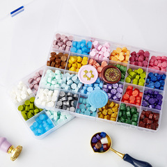 Fire paint wax granules wholesale source manufacturer boxed multi-color sealing wax mixed color octagonal seal wax