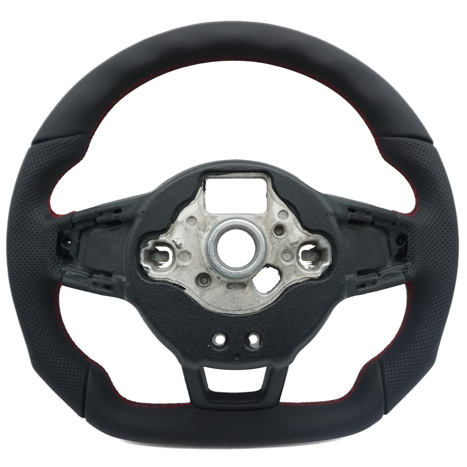 Suitable for Volkswagen Golf 7 Golf mk7 GTI RLINE semi-perforated red line steering wheel base