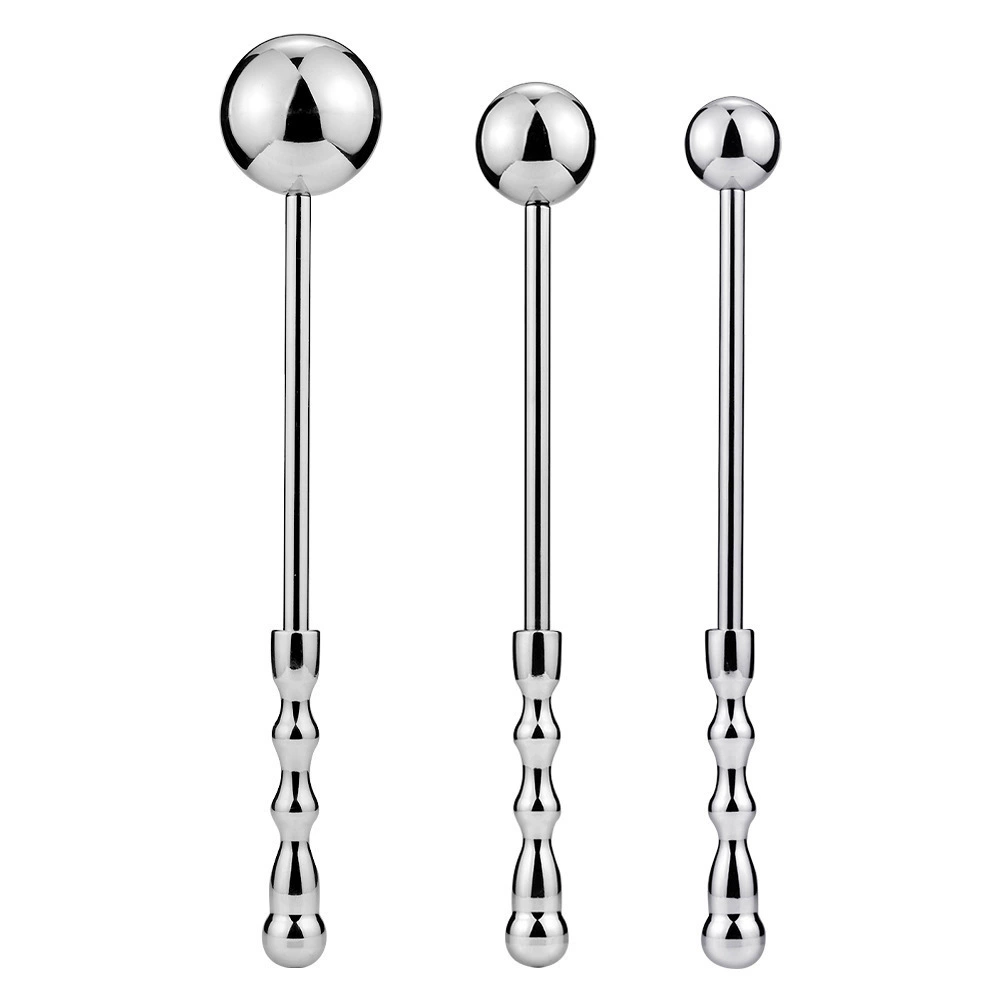 Секс-игрушка SM, anal plug из нержавеющей стали, металлическая, боковая ударная ручка, двойного назначения анальный пробник для анального расширения, круглый шарик-батт