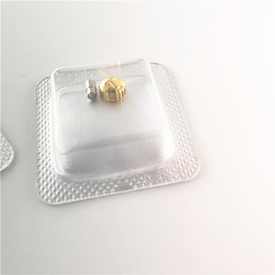 适用T063男石英4.8*2.8*2白色金色玫瑰金全钢天说把头巴头表冠