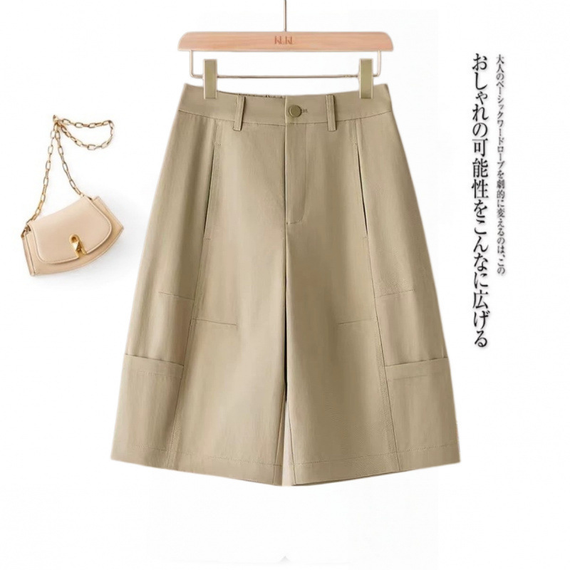 2026 Summer New Style Workwear Cloud-Soft Cotton High-Quality Loose Slimming Casual Fashion Versatile Women's Shorts 2026 Summer New Style Workwear Cloud-Soft Cotton High-Quality Loose Slimming Casual Fashion Versatile Women's Shorts