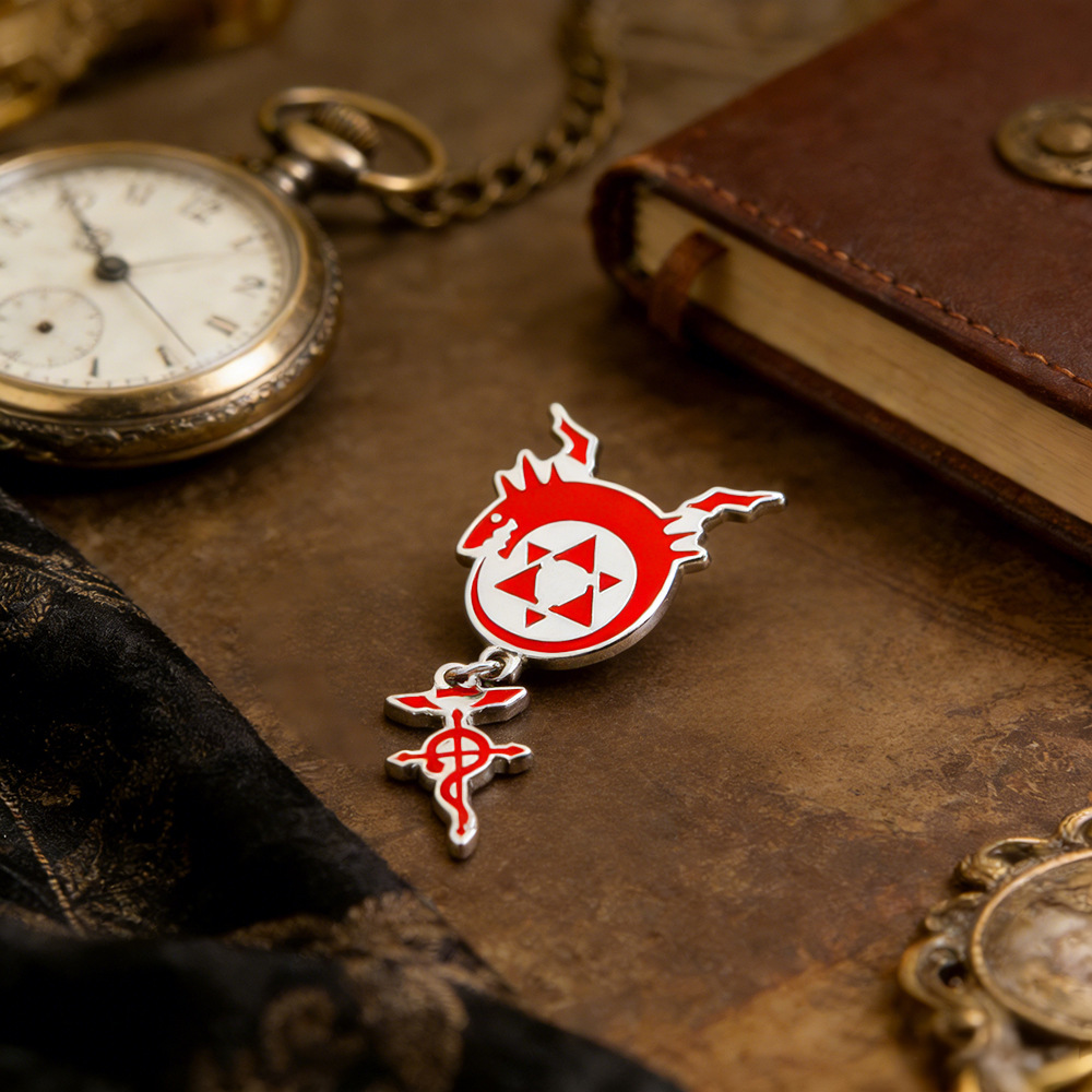 Anime Cartoon Fashion Pendant Badge Creative Simple Enamel Brooch Fullmetal Alchemist Merchandise Wholesale