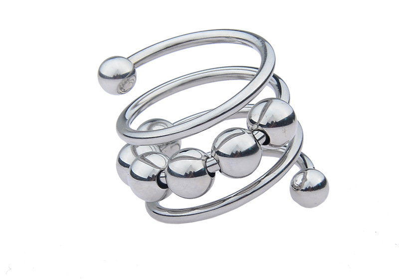 Metal Ball Lock Cock Ring, 40mm Inner Diameter, Delayed Ejaculation Support — detail image 12