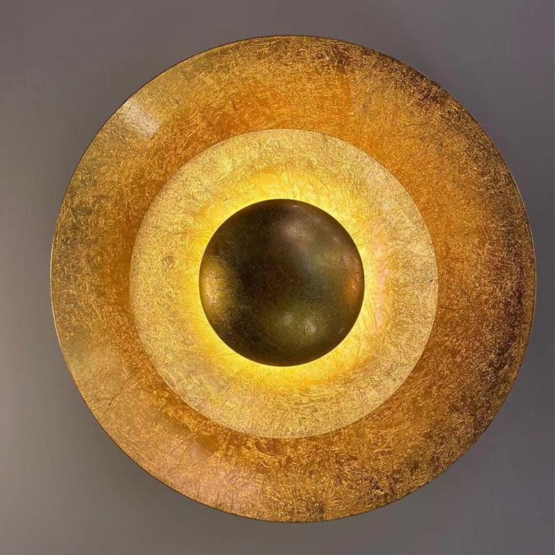 Pasillo hacer vieja lámpara de pared diseño de sala de exposiciones lámpara de pared doméstica lámpara de pared de oro lámpara de pared de oro sensación de diseño de arte LED retro