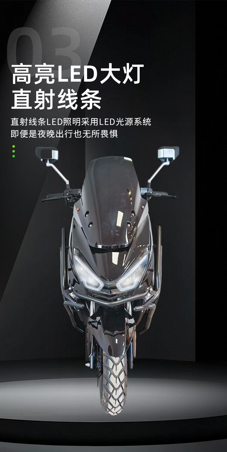Exported Saber-Toothed Tiger Motorcycle, Cool Two-Wheeled Scooter, Fuel-Powered Vehicle 150Cc, Wholesale for Foreign Countries
