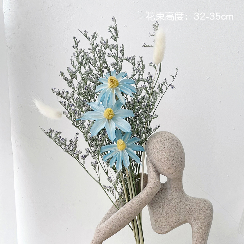 Decoración interior sala de estar interior flores secas bouquet ornamentos nórdico suave decoración de mesa creativa vinero image 10
