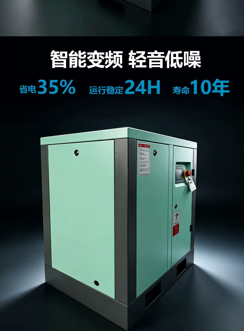 Screw-Type Air Compressor 7.5Kw Permanent Magnet Variable Frequency Silent 22Kw 37Kw Industrial Grade 380V Large Air Pump