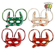 现货速发卡通造型面具气球生日派对布置道具圣诞万圣节装饰面具