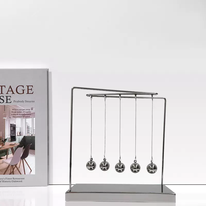 混沌摆永动机小摆件创意永动球牛顿摆球物理悬磁浮办公室桌面客厅