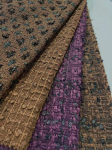 Woolen woolen cloth in stock small fragrant style plaid coat clothing/shoes and hats/luggage fabric Shaoxing supply