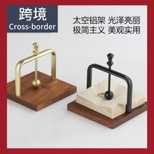 太空铝餐巾座 纸巾架餐厅酒店压纸座创意方巾底座子 咖啡厅纸巾架