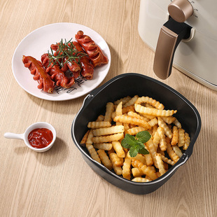 Large Kitchen Cross-border Air Fryer Tray Square Spray Non-stick Inner Basket Baking Pan Household Baking Cake Baking Box Tray