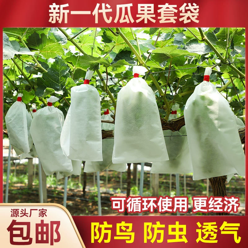 Мешки из нетканого материала для защиты от насекомых и птиц, водонепроницаемые мешки для фруктов, прозрачные защитные мешки на завязках для уличных фруктов и овощей, в наличии.