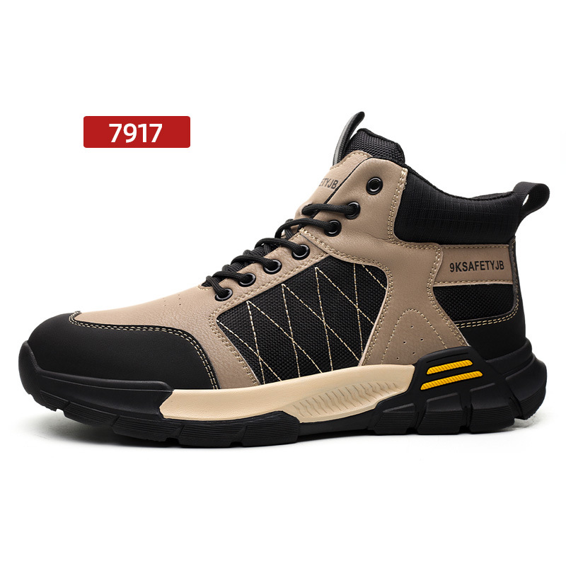 勞保鞋耐磨防滑工作鞋歐美跨境新款男士登山鞋子防砸防刺穿安全鞋