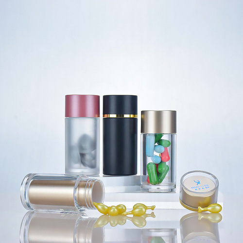 Acrylic saffron packaging bottle, medicine dispensing bottle, powder bottle, 20ML capsule bottle, health care product bottle wholesale