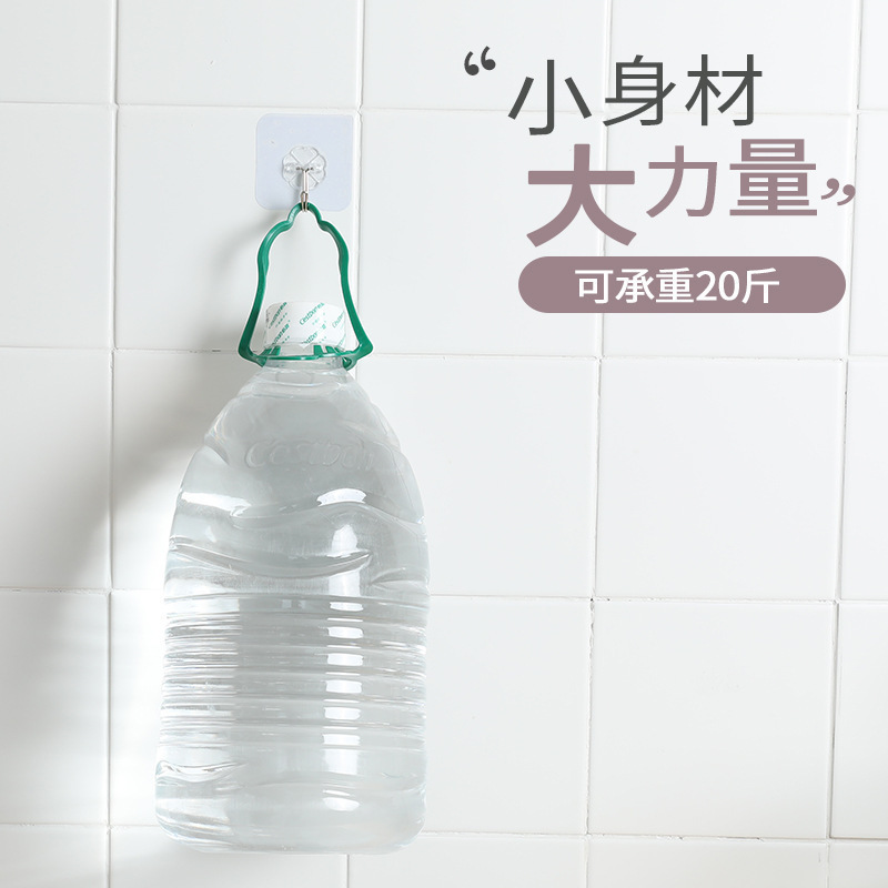 穴なし透明フック超強力自己粘着壁式壁に傷なしキッチントイレ浴室共通フック|undefined