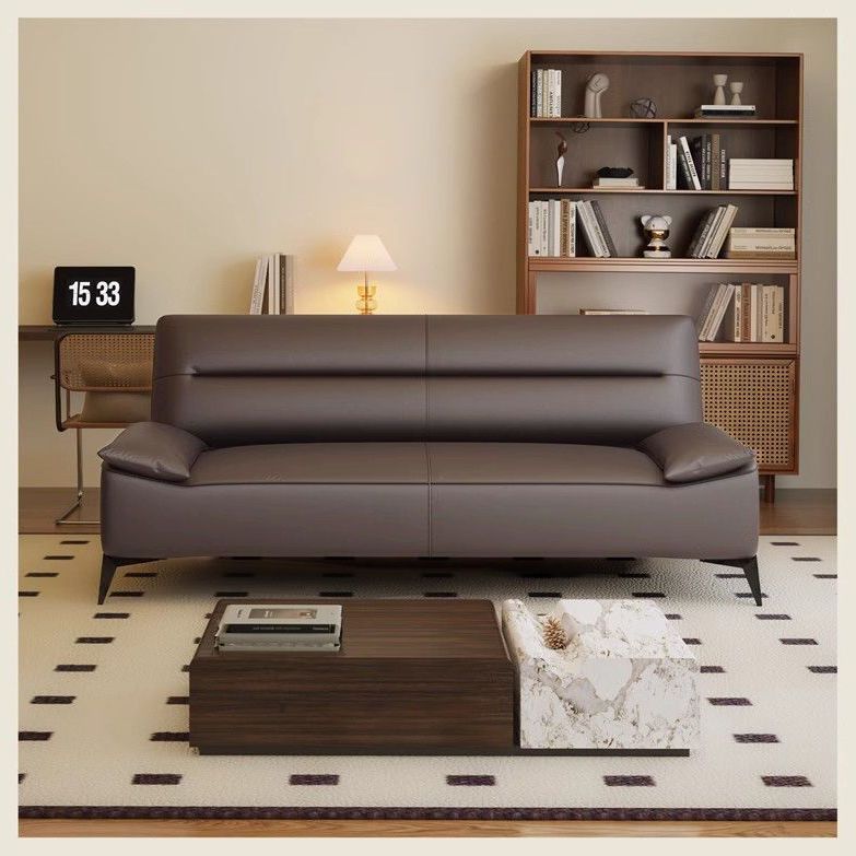 Nordic Sofa Small Apartment Living Room Foldable Sofa Bed Dual-Purpose Cat Claw Leather Double Three-Person Rental Office