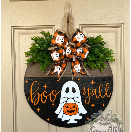 Nuevos productos transfronterizos de Halloween Navidad placa de decoración de madera artesanía colgante colgante de patio