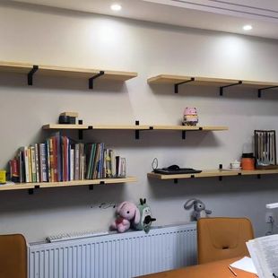 Wall-Mounted Shelf, Straight Wall Partition, Wooden Board Wall Shelf, Wall-Mounted Bookshelf, Wall-Hanging Shelf Bracket