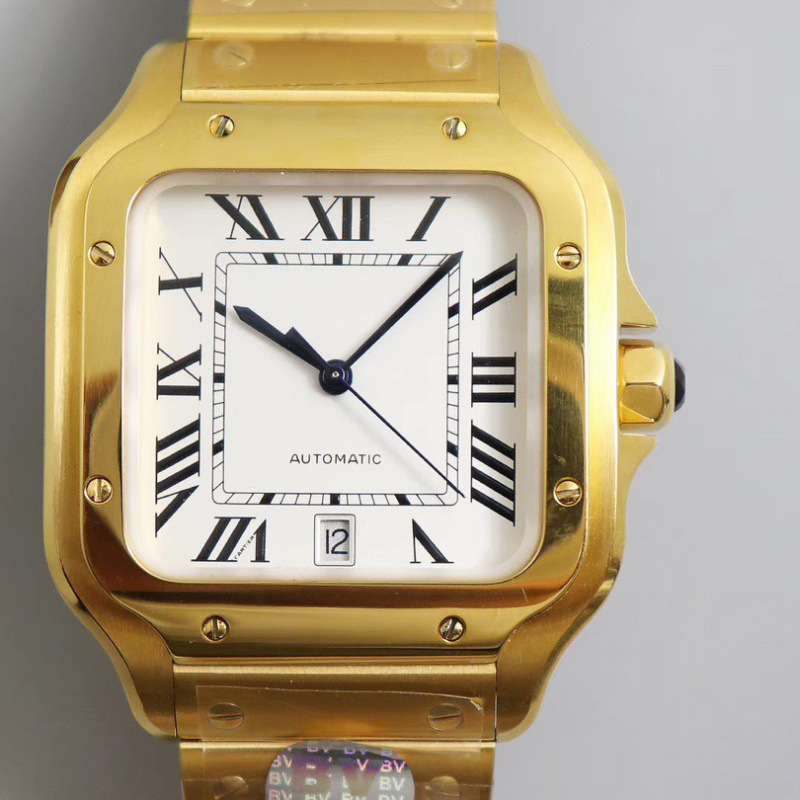 Foreign Trade Cross-Border Fashion Hot-Selling Santos Dumont Roman Square Watch Fully Automatic Mechanical Men's Fashion Watch