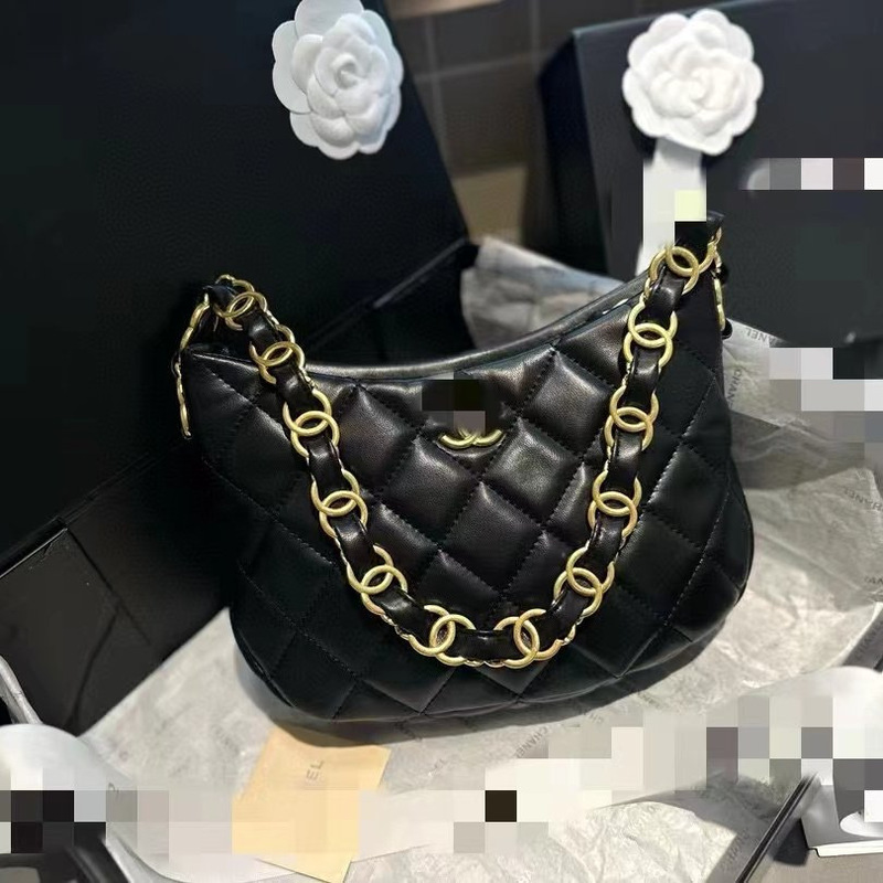 Retro Trendy Cc Versatile Armpit Bag High-Looking Quilted Chain Bag Crossbody Shoulder Satchel Women's Bag Travel
