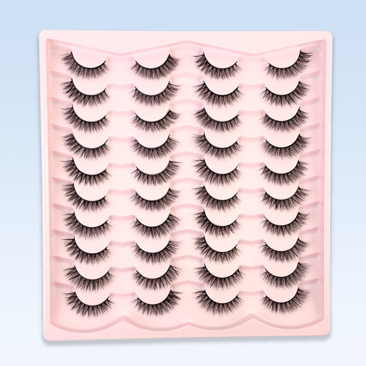 Gran capacidad de comercio exterior de Europa y los Estados Unidos una sola pieza de pestañas falsas tridimensionales curvas naturales cortas auto-injerto a pestañas peludas