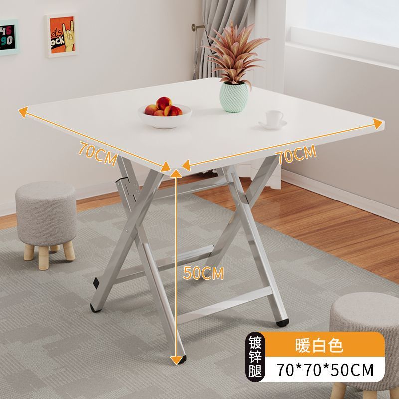 Mesa plegable, mesa de comedor, hogar, mesa de comedor simple multifuncional, casa de alquiler, puesto portátil al aire libre, mesa pequeña para cenar