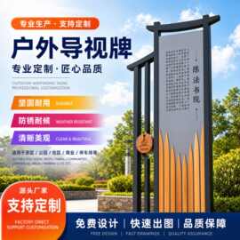 定制户外导视牌指引标示标牌停车场导向牌公园景区社区铁艺广告牌