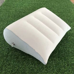 Manufacturer's Wholesale In-Stock Pvc Gray Flocked Triangular Pillow Portable Triangular Cushion Adult Posture Pillow Cushion