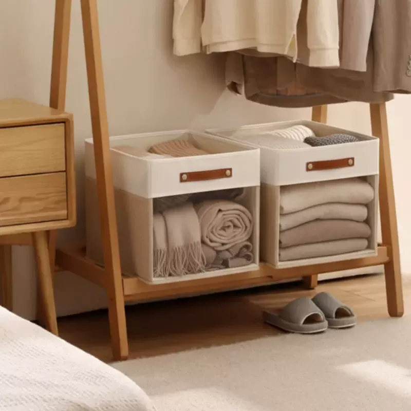 跨境无纺布方形收纳盒玩具布艺可折叠收纳箱大容量家用衣柜储物箱