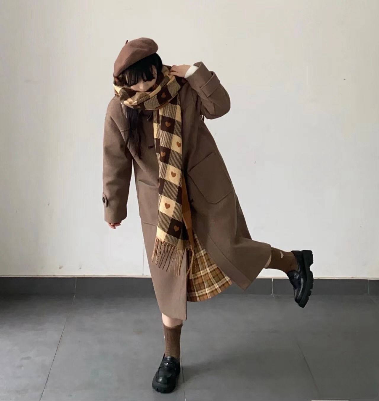 2025 nuevo bufandas de lana de Meirad mujeres otoño invierno estilo coreano de malla universal chaleco pareja buñuelo hombre caliente