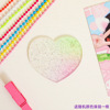 Acrylic keychain heart shaped, Korean style, gradient