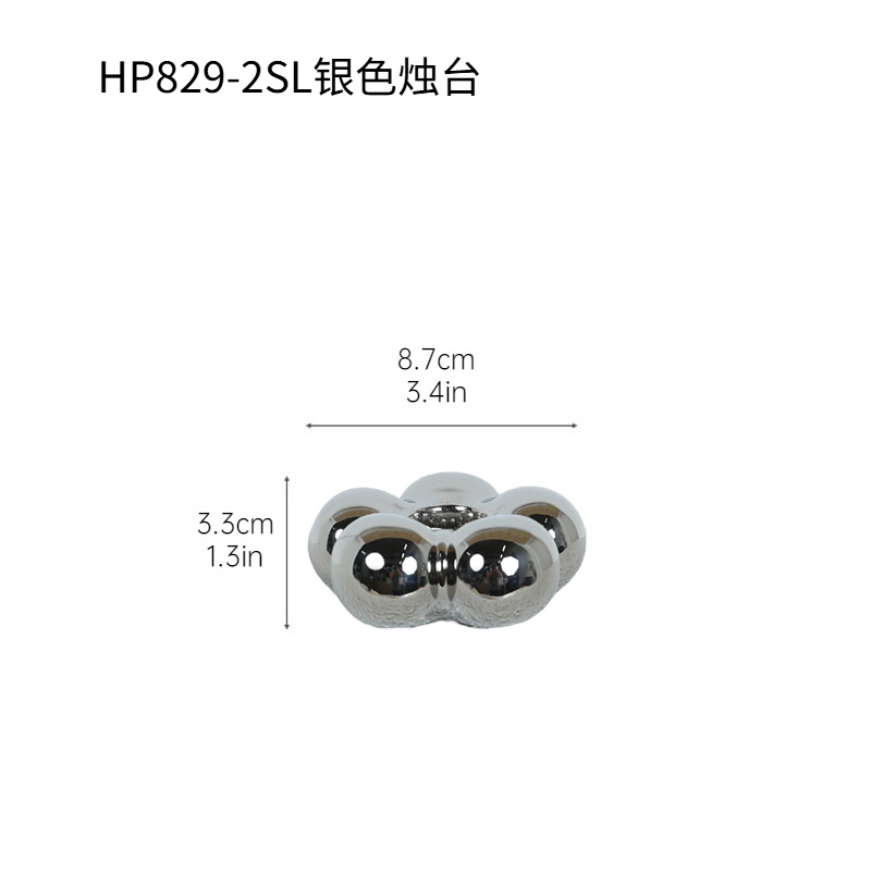 Decoraciones de cerámica dorada moderna simple transfronteriza sala de estar mesa vela asiento decoración de boda props