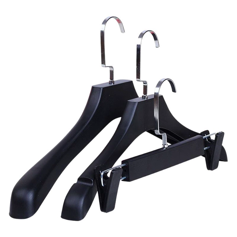 Магазин одежды пластиковая вешалка Нескользящая вешалка для брюк взрослая бесшовная одежда с широкими плечами поддержка мужской и женский черный костюм одежда висит оптом