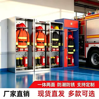 304不锈钢智能战斗服衣架多功能消防训练救援存放电动双面挂架