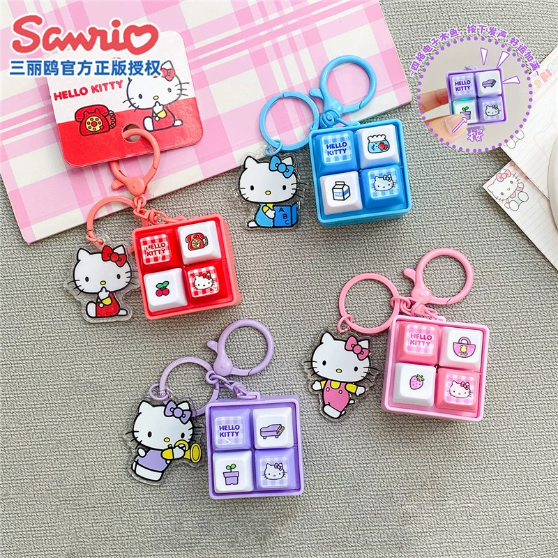 Hello Kitty, genuine pendant, doll, keychain, accessory, makes sounds