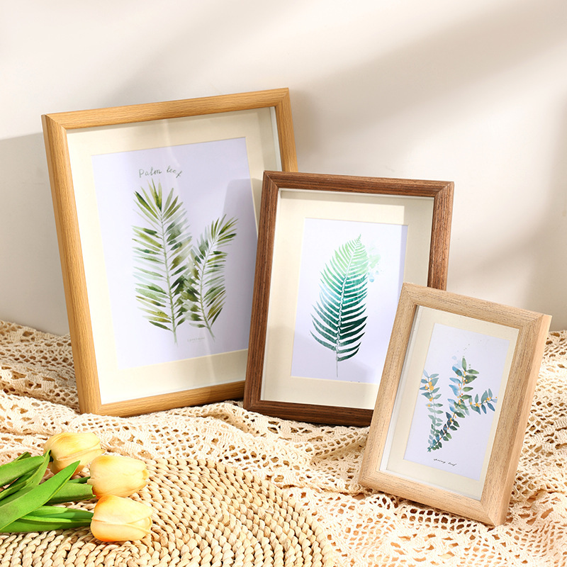 Hollow photo frame dried flower specimen frame three-dimensional hollow table 67-inch 8-inch wooden decorative picture frame decoration wholesale