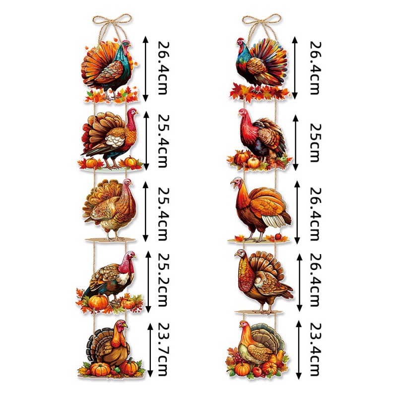 Nuevo estilo europeo y americano fiesta de Acción de Gracias decoración de puerta colgante pancarta otoño cumpleaños decoración de fondo de puerta de pavo colgante pancarta