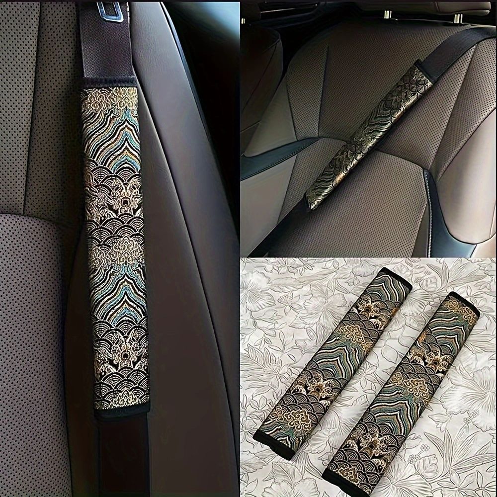 Jdm Car Seat Belt Shoulder Pads Embroidered Personalized Seat Universal for All Seasons Interior Shoulder Protection Cover