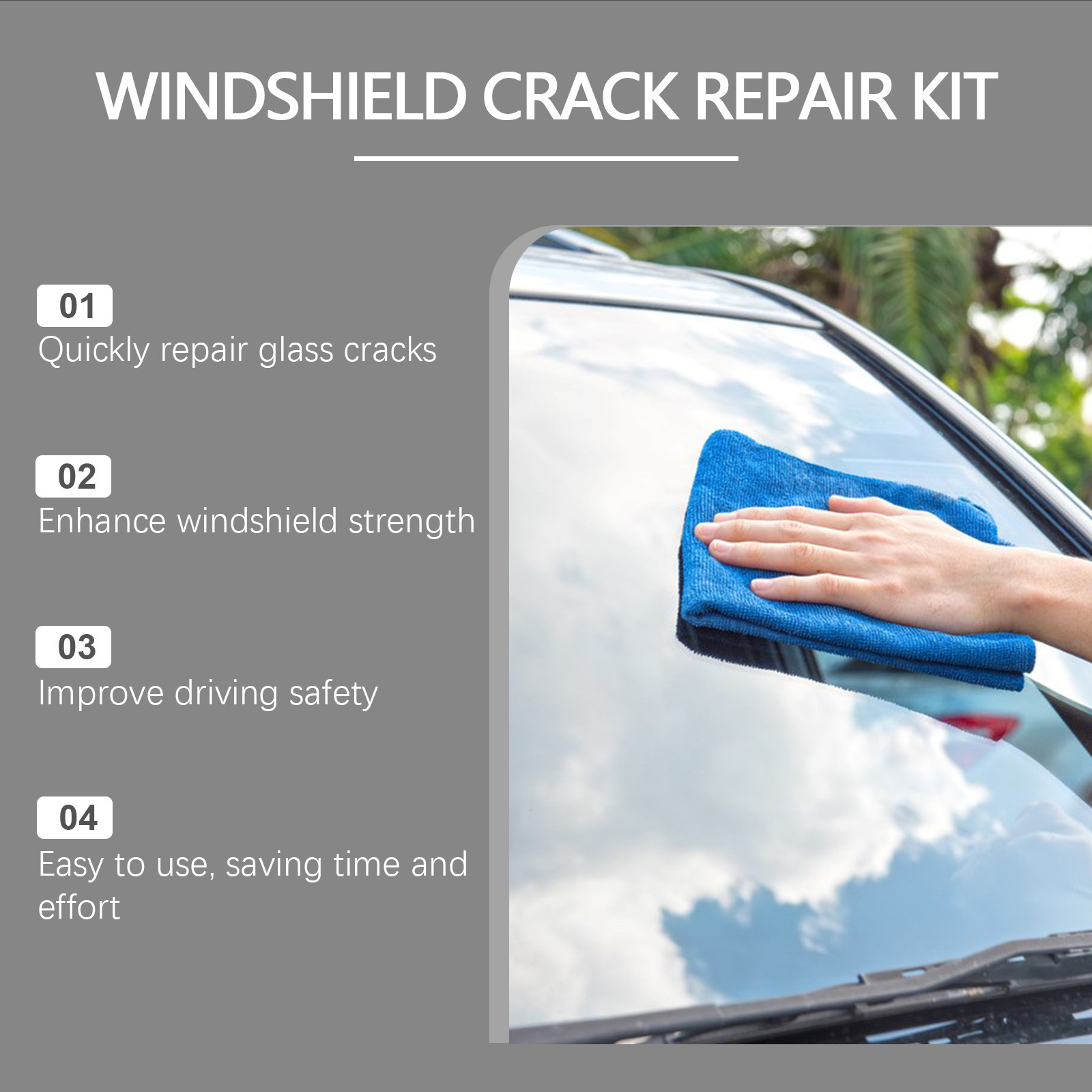 Rayhong Windshield Repair Glue Windshield Crack Scratch Repair Clear Vision Care Glue